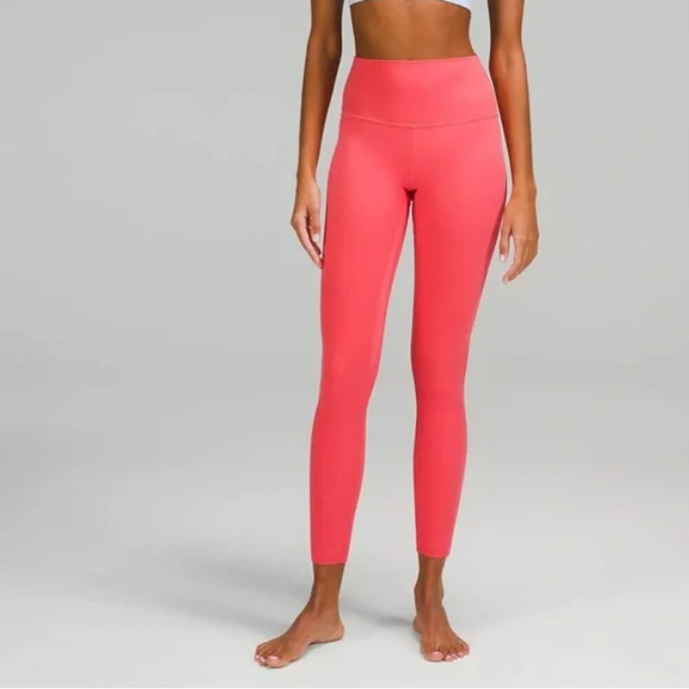 EUC Lululemon Align High Rise Full Length Leggings 28" Raspberry - 8